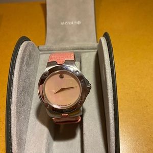 Movado Women’s Pink Leather watch